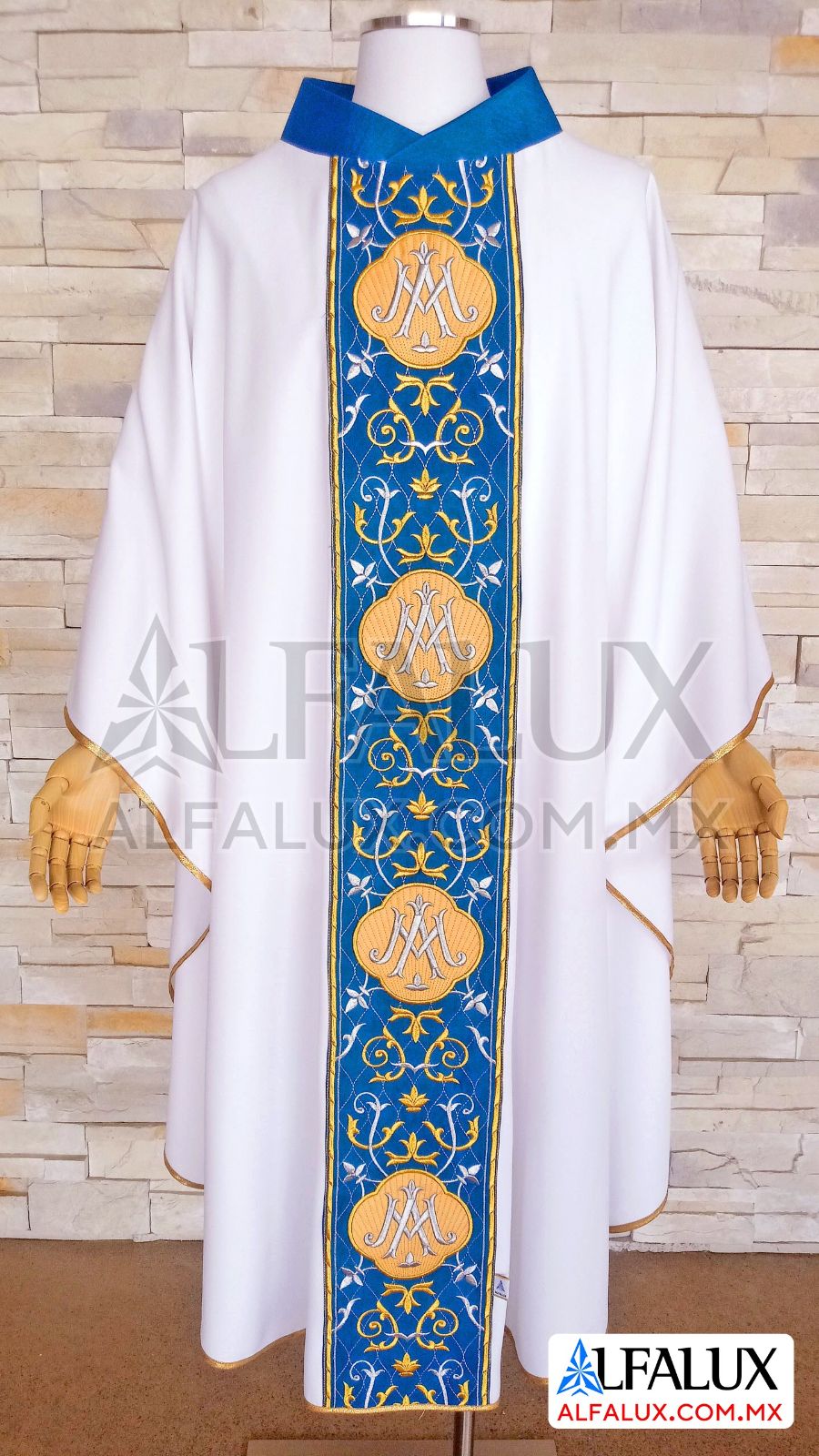 07 JHS MA Casulla Alfalux Perla Central Brocado Tafeta Azul Petroleo 24